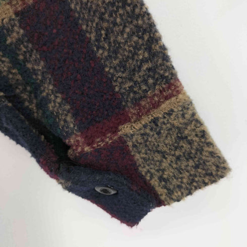 チェック ウールシャツジャケット メンズ